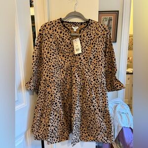 Belk Animal Print Dress with Black Spots